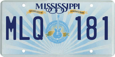 MS license plate MLQ181