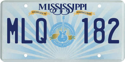 MS license plate MLQ182