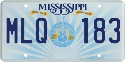 MS license plate MLQ183