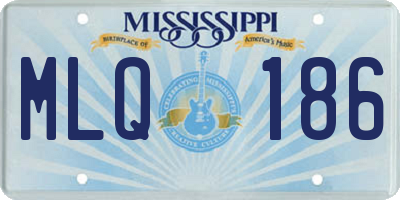MS license plate MLQ186