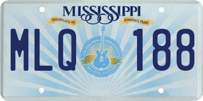 MS license plate MLQ188