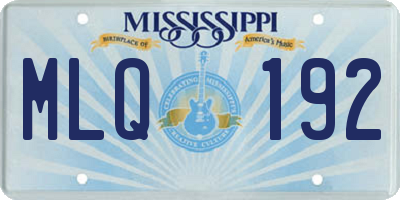MS license plate MLQ192