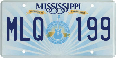 MS license plate MLQ199