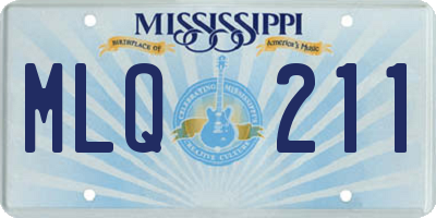 MS license plate MLQ211