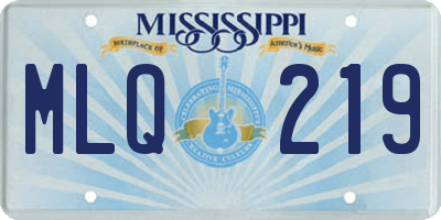 MS license plate MLQ219