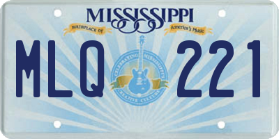 MS license plate MLQ221
