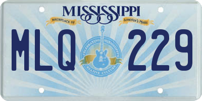 MS license plate MLQ229