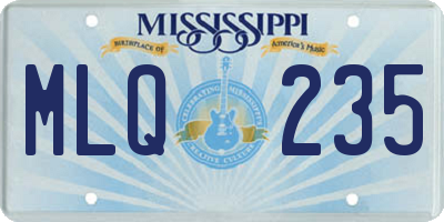 MS license plate MLQ235