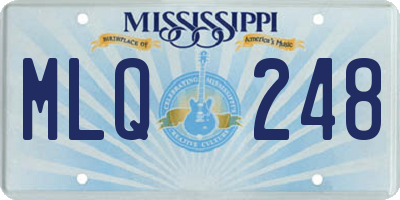 MS license plate MLQ248