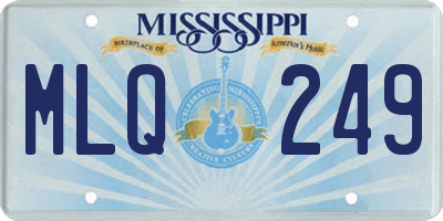 MS license plate MLQ249