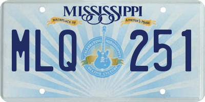 MS license plate MLQ251