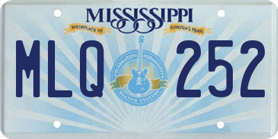 MS license plate MLQ252