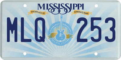 MS license plate MLQ253