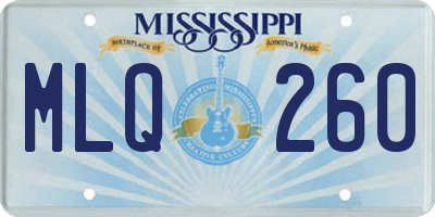 MS license plate MLQ260