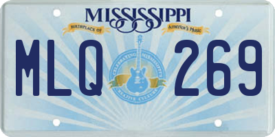 MS license plate MLQ269
