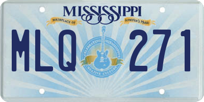 MS license plate MLQ271