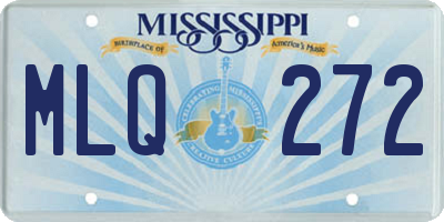 MS license plate MLQ272