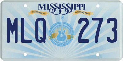 MS license plate MLQ273