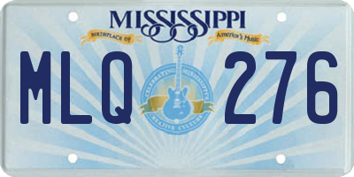 MS license plate MLQ276