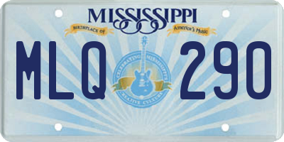 MS license plate MLQ290
