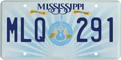 MS license plate MLQ291