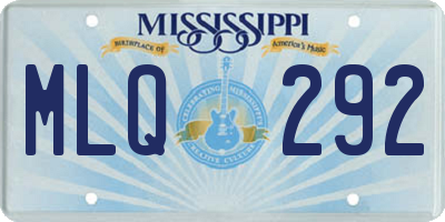 MS license plate MLQ292