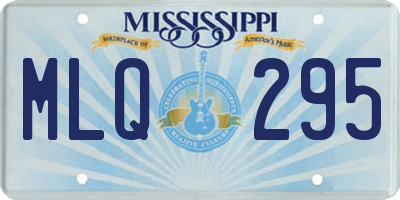 MS license plate MLQ295