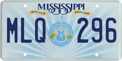 MS license plate MLQ296