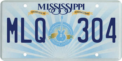 MS license plate MLQ304