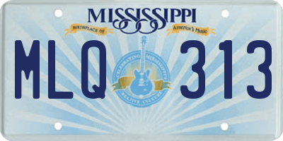 MS license plate MLQ313