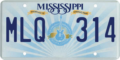 MS license plate MLQ314