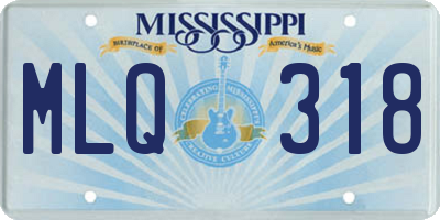 MS license plate MLQ318