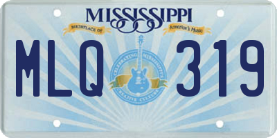 MS license plate MLQ319