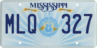 MS license plate MLQ327