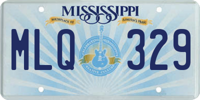 MS license plate MLQ329
