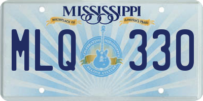 MS license plate MLQ330