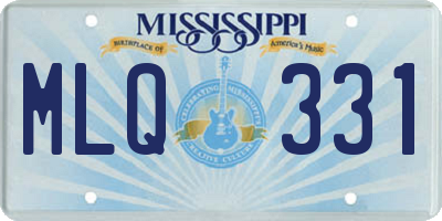 MS license plate MLQ331