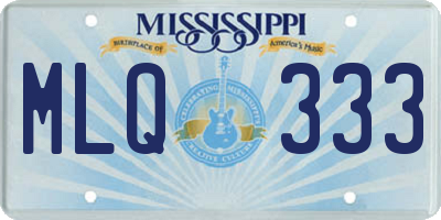 MS license plate MLQ333
