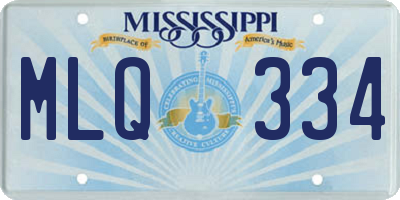 MS license plate MLQ334