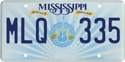 MS license plate MLQ335
