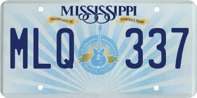 MS license plate MLQ337