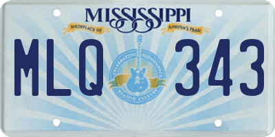MS license plate MLQ343