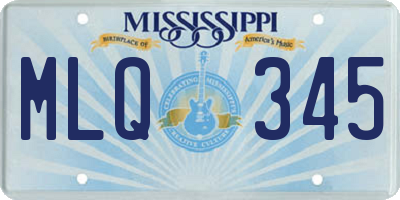 MS license plate MLQ345