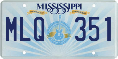 MS license plate MLQ351