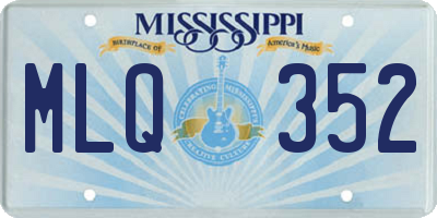MS license plate MLQ352