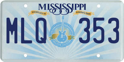 MS license plate MLQ353