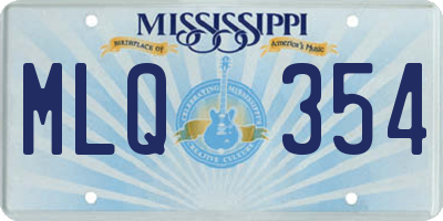 MS license plate MLQ354