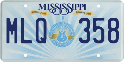 MS license plate MLQ358