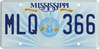 MS license plate MLQ366