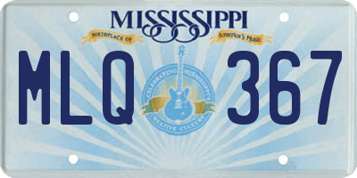 MS license plate MLQ367